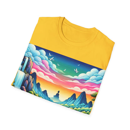 Unisex  Meditating Printed T-Shirt