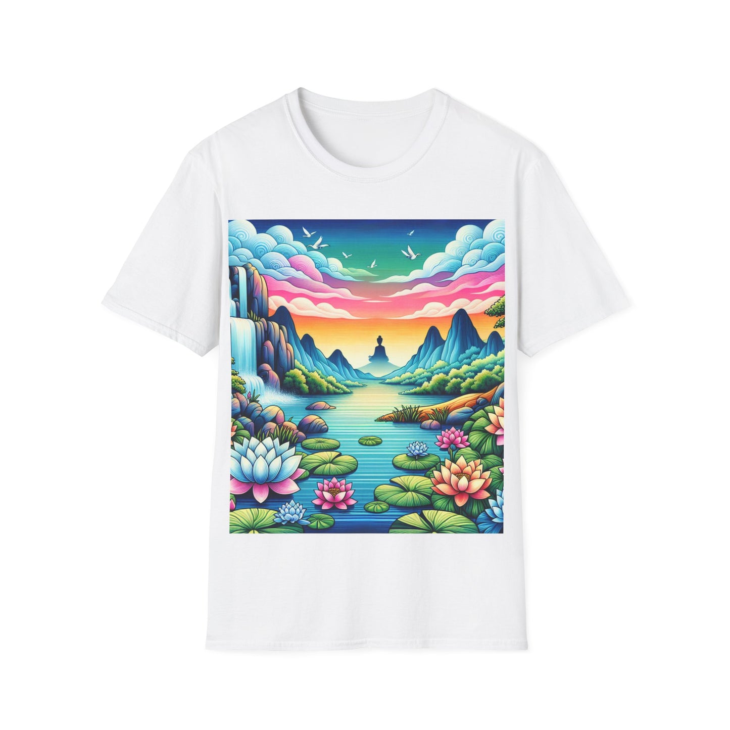 Unisex  Meditating Printed T-Shirt