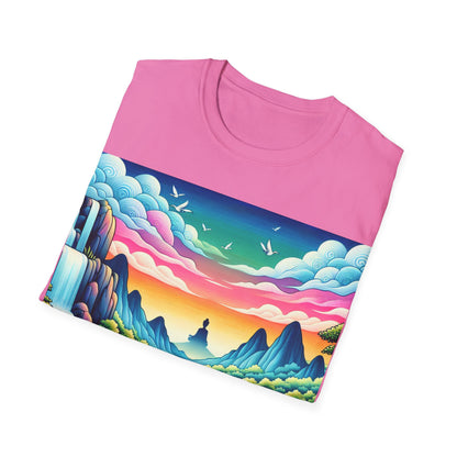 Unisex  Meditating Printed T-Shirt