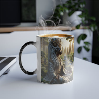 Colour Morphing Mug- Meditating Woman