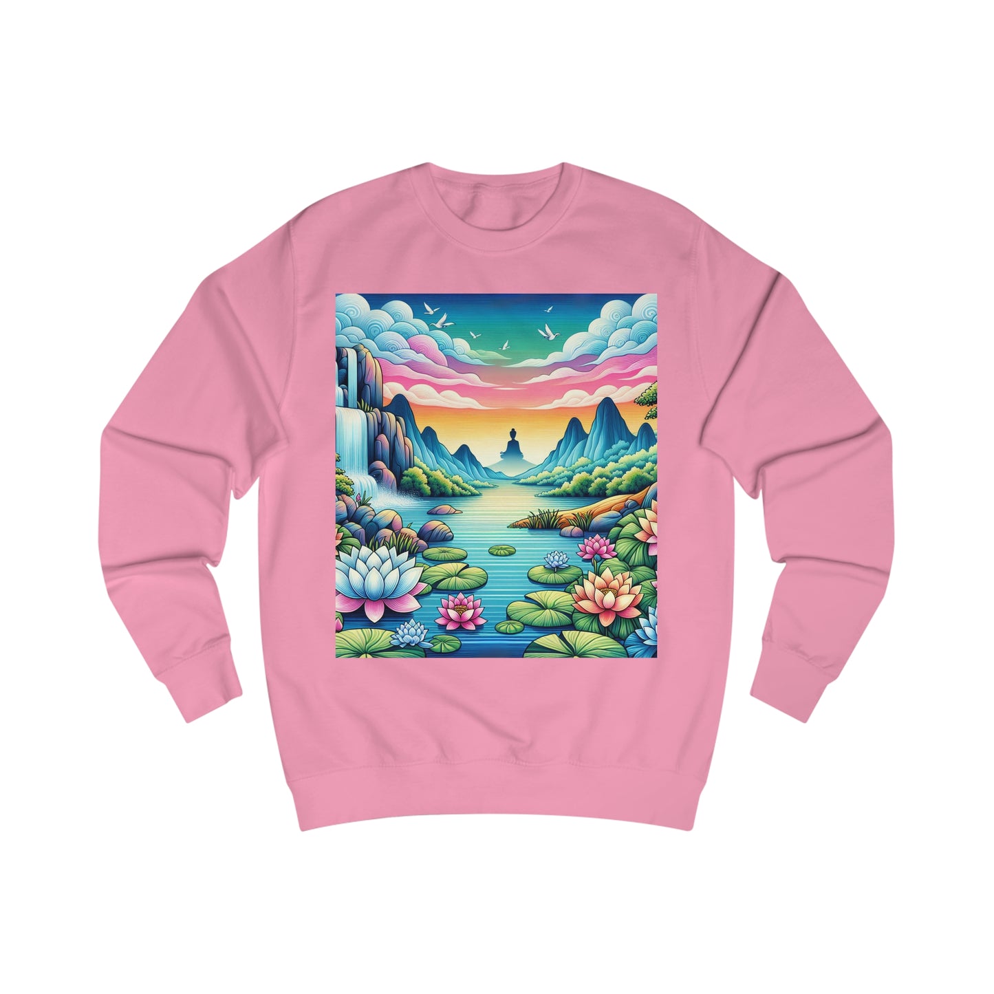 Meditating Printed Unisex Sweatshirt