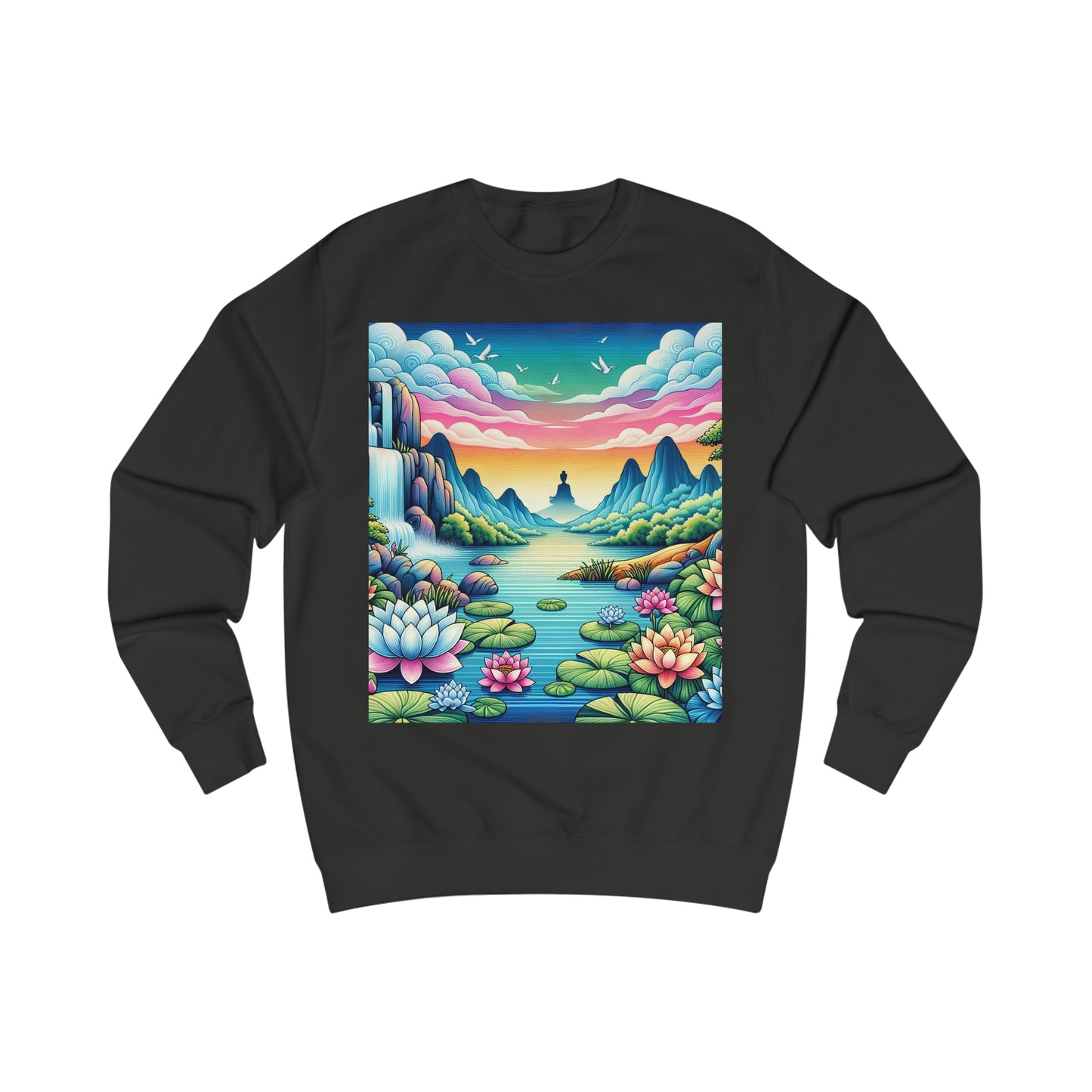 Meditating Printed Unisex Sweatshirt