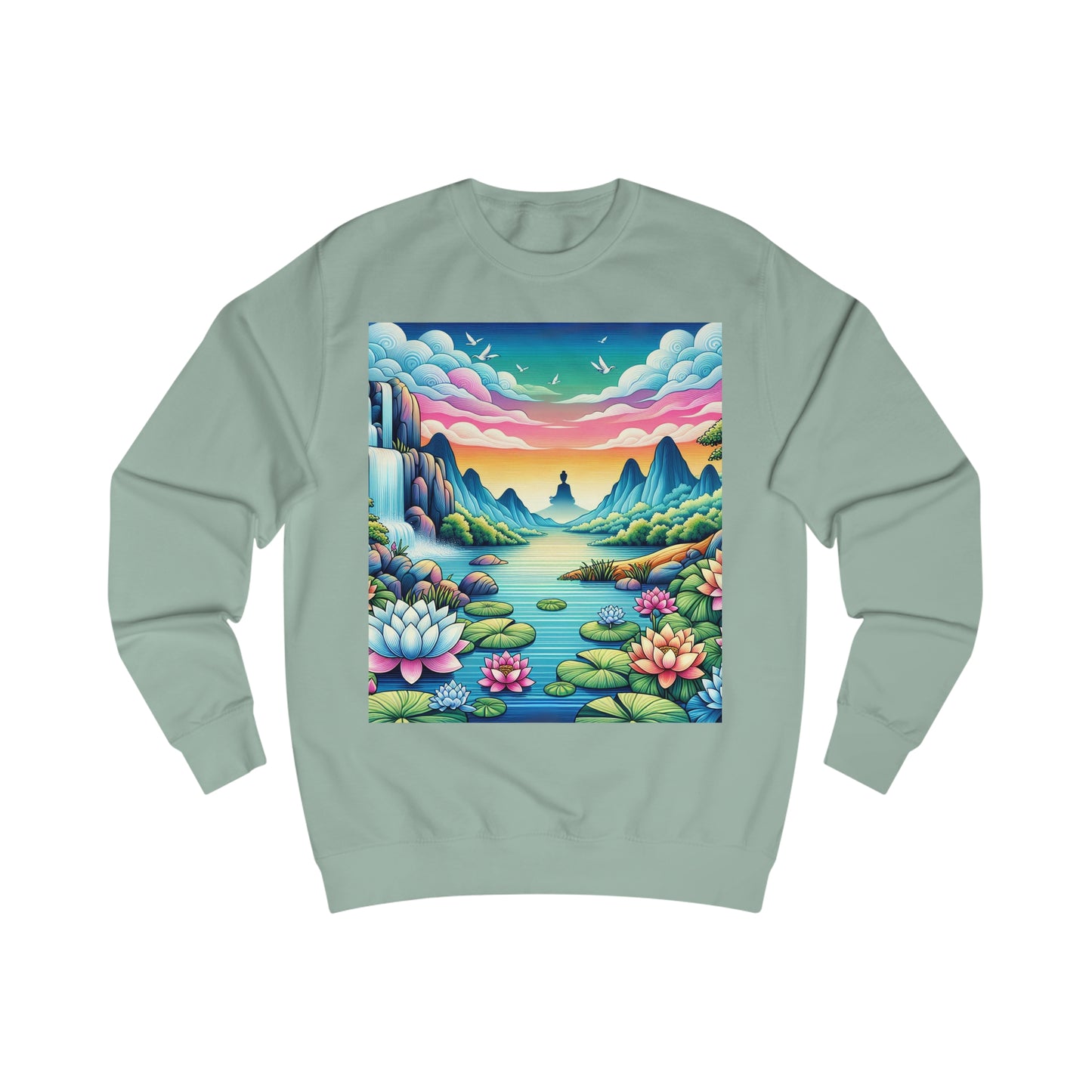 Meditating Printed Unisex Sweatshirt