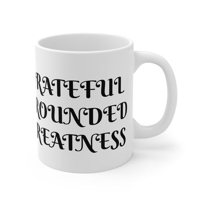 Peaceful Forest Meditating Family Printed Mug