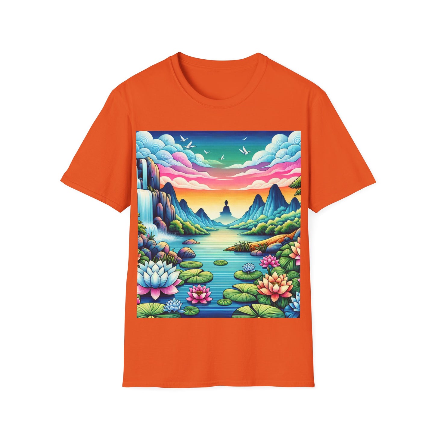 Unisex  Meditating Printed T-Shirt